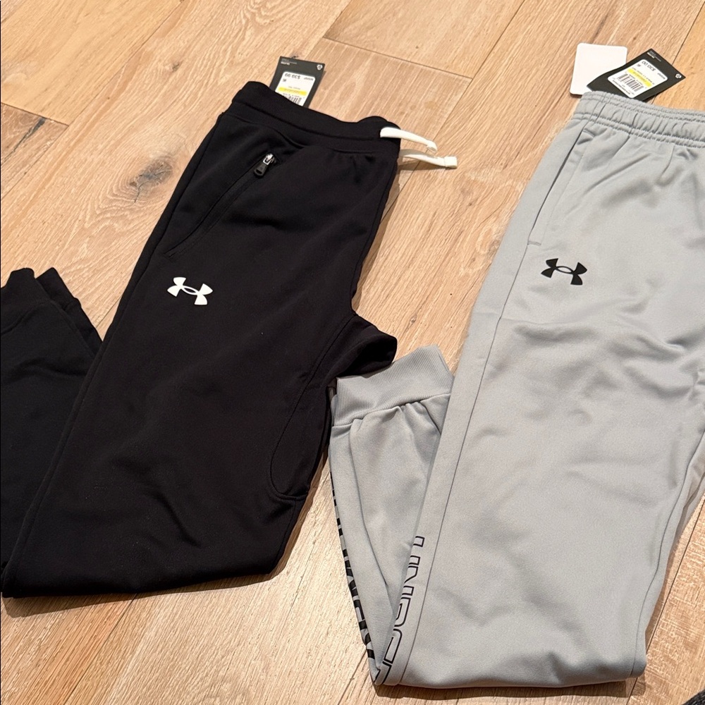 Under Armour Kids Black and Gray Joggers